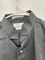 New Men’s Classix Black Long Sleeve Button Up Medium 32/33 E-79