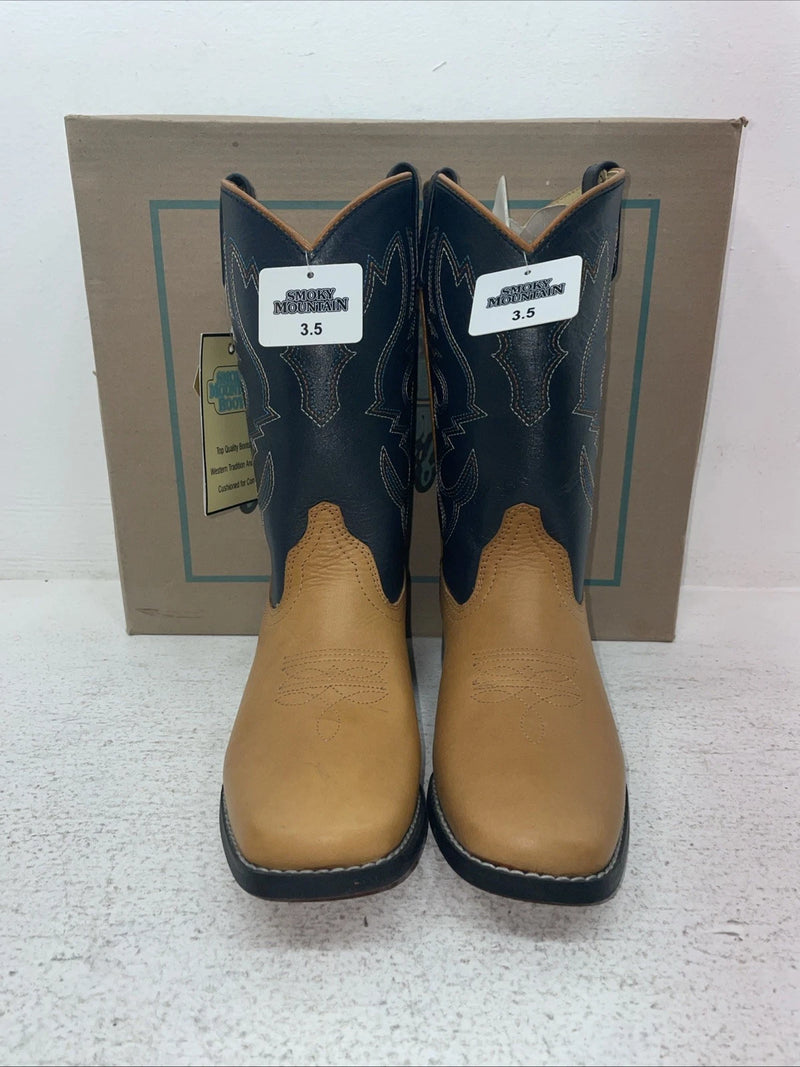 New Youth Brown Smoky Mountain Cowboy Boots. 3320 3.5 3 1/2. 22-48