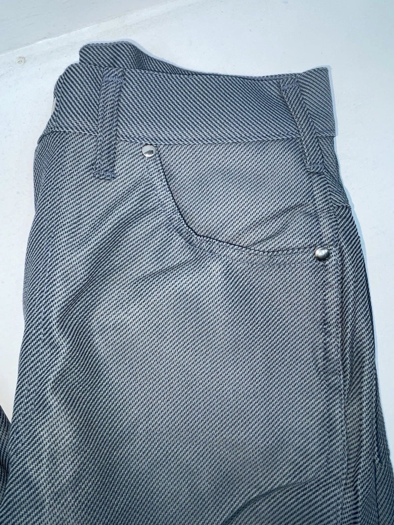 New Vintage Blue Speckled Polyester Pants #2624 OO-62
