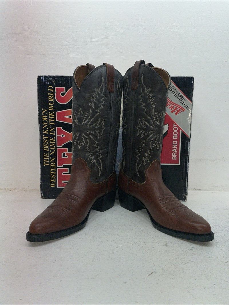 New Men’s Brown Texas Brand Cowboy Boots. 1201 9 D. 4-75