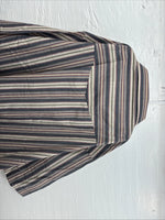 New Men’s ELY Cattleman Multicolor Stripe Short Sleeve Pearl Snap 3XL M-82