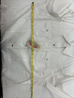 New Women’s Cumberland White Gem Long Sleeve Pearl Snap Large MM-8
