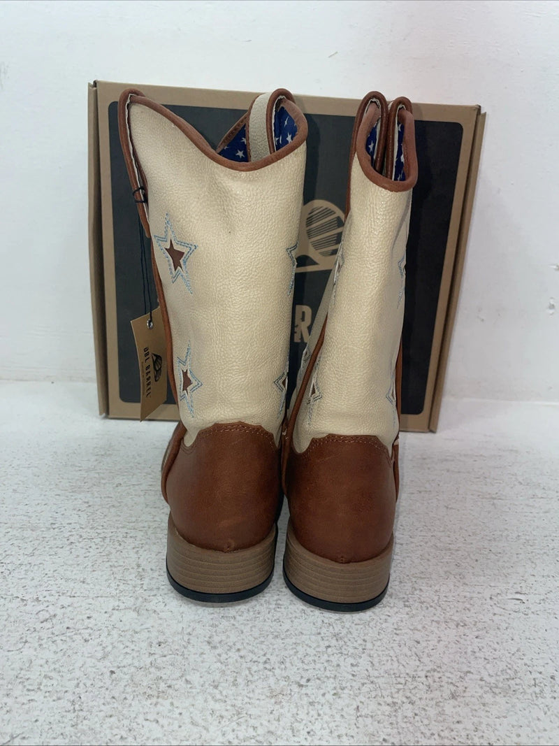 New Children’s Brown DBL Barrel Cowboy Boots. 445140 3. 22-46