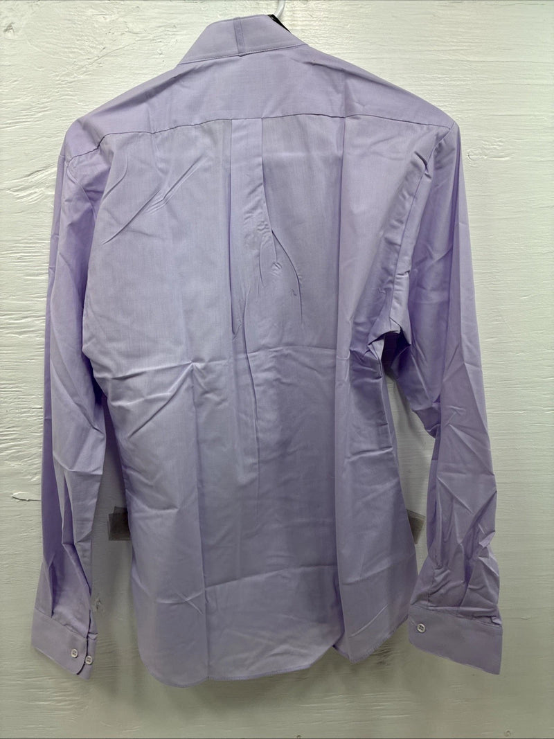 New Wayne Scott Purple Long Sleeve Bottom Up English Shirt Medium X-95