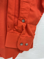 New Men’s Wrangler PBR Orange Long Sleeve Button Up Medium K-41