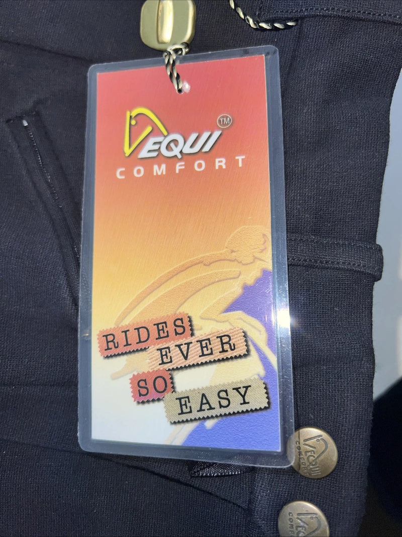 New Women’s Black Vequi Comfort English Riding Breeches. 24 L 6900 G-19
