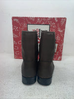 New Youth Brown Lace Up Texas Brand Cowboy Boots. B 1361 6 D. 2-149