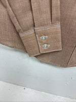 New Women’s Panhandle Slim Brown Long Sleeve Button Up Size 30 KK-68
