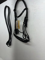 New Silver Fox Black Full Weymouth Show Bridle #20-05677-2-0 BB-36 