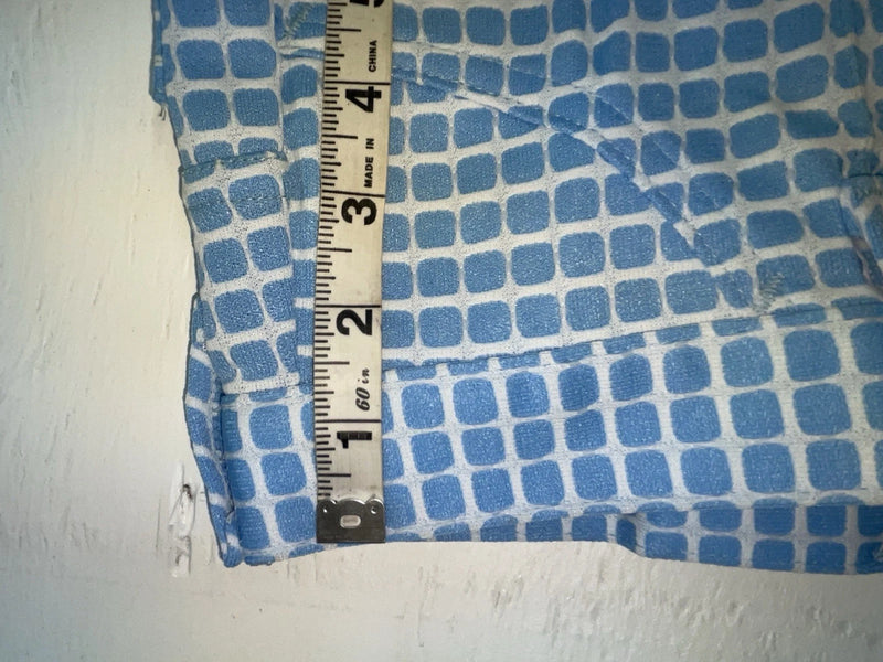 New Vintage Blue Checkered Lee Polyester Pants #2652644 ZZ-46