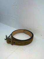 New Green Genuine Leather Tex Tan Stitched 30” Belt #7160 Z-173