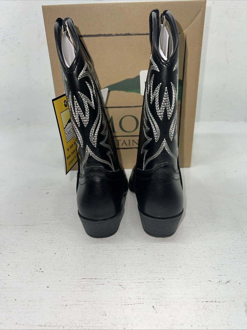 New Children’s Black Smoky Mountain Cowboy Boots. 1032BC 11.5 11 1/2z 24-107