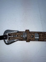 New Brown Genuine Leather Nocona Textured 34” Belt #182 JJ-22