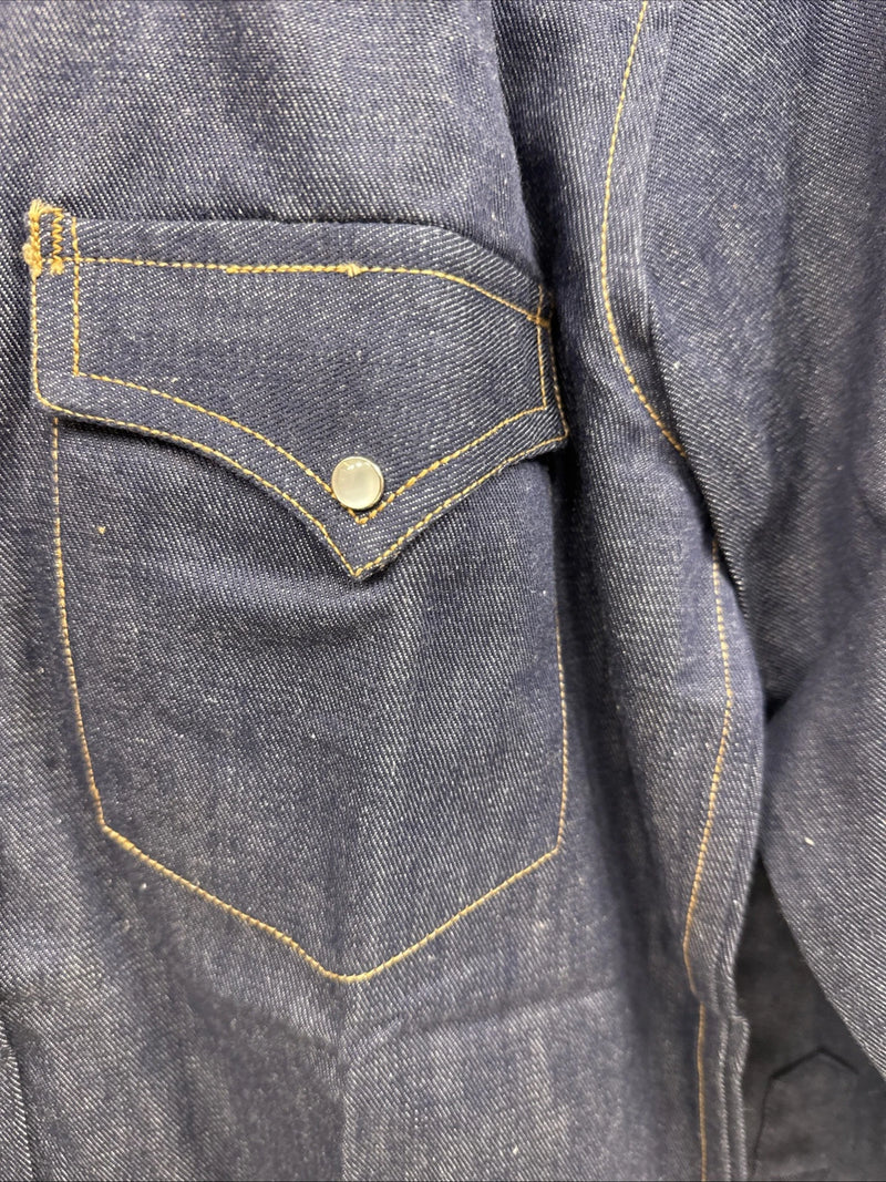 New Men’s Champion Western Jean long sleeve pearl snap small B-65