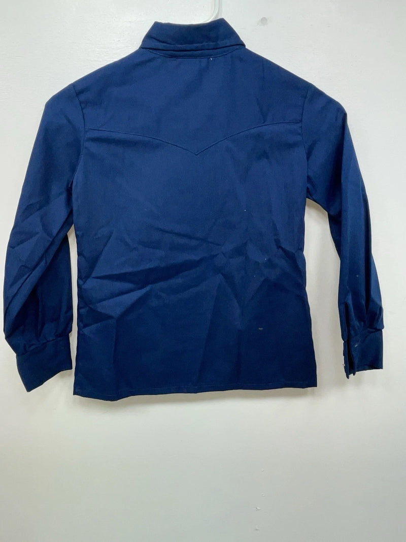 New Women’s Blue Fenton Long Sleeve Button Up Shirt #15328 3B-107
