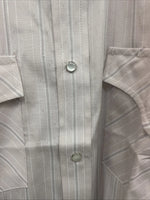 New Men’s ELY cattleman Striped Long Sleeve Pearl Snap 15 X 34 Medium B-126