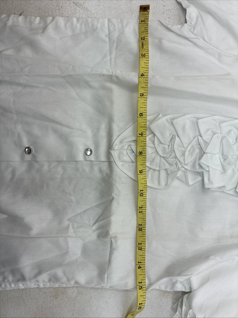 New Women’s Rockmount White Designed Short Sleeve Pearl Snap Size 0 YY-31