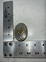New Children’s Gold Silver Bull Rider Belt Buckle. F-14