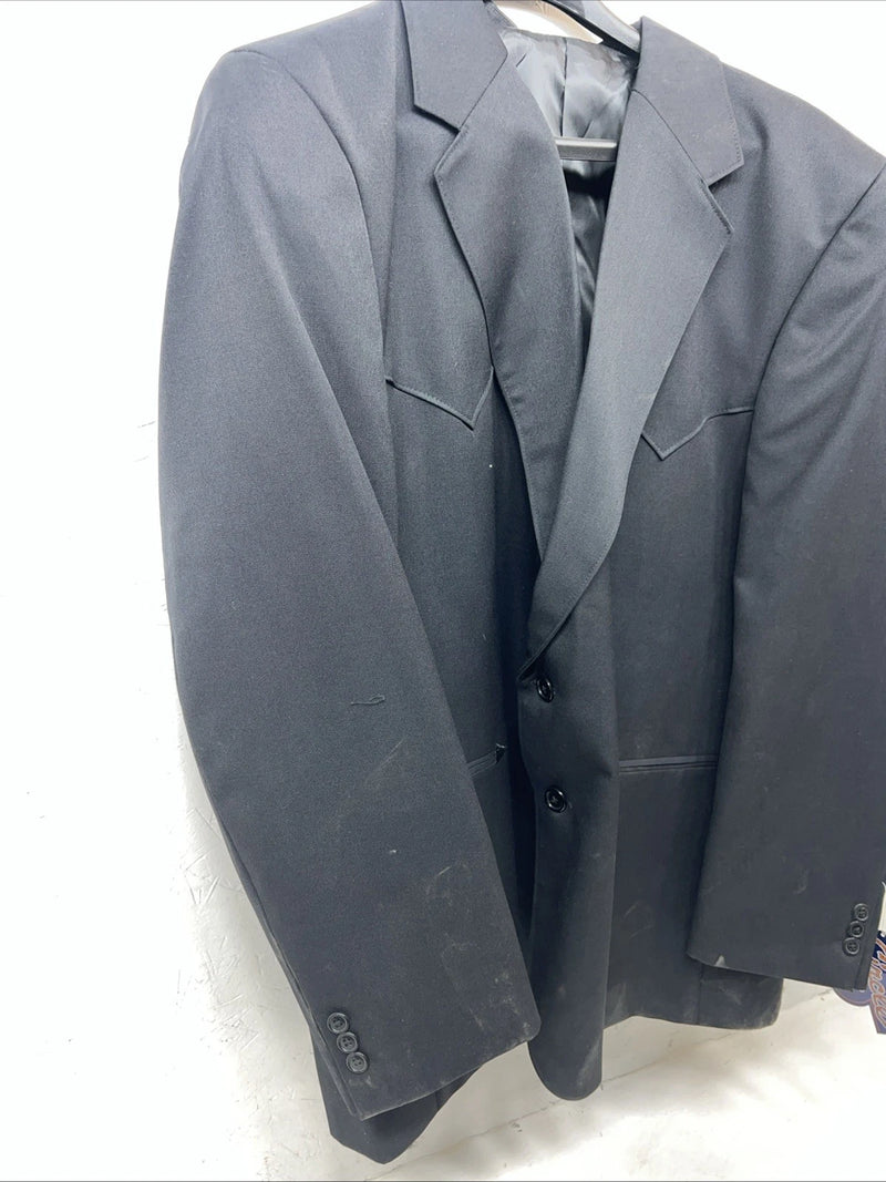 New Men’s Circle S Black Suit Jacket 52R #24244 JJ-601