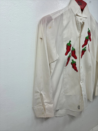 New Kids After Six White Design Long Sleeve Button Up Large TT-29
