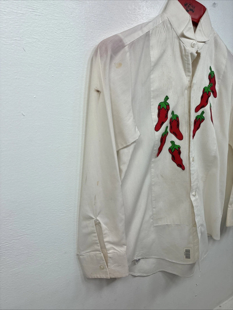New Kids After Six White Design Long Sleeve Button Up Large TT-29
