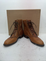 New Men’s Brown Lace Up J Chisholm Cowboy Boots. 2556 10 E E. 7-26
