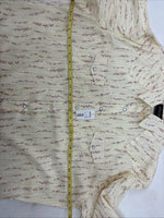 New Women’s White Horse Yellow Floral Long Sleeve Pearl Snap Size XXL YY-47