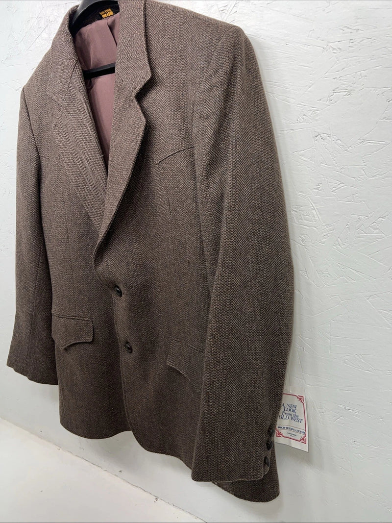 New Mens Brown Pioneer Wear Suit Coat 42L #12527 WW-56