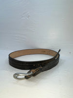 New Black Genuine Leather Stitched 34” Belt #800 Z-158