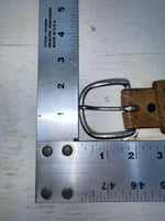 New Brown Genuine Leather Stitched 34” Belt #6988/23 Z-118