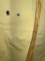New Men’s Wrangler PBR Denim Collar Yellow Long Sleeve Button Up Small A-202