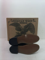 New Men’s Black Lace Up American West Cowboy Boots. 6991 9.5 9 1/2 E W. 6-101