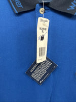 New Men’s Wrangler Blue Black Short Sleeve Polo Short XL M-73