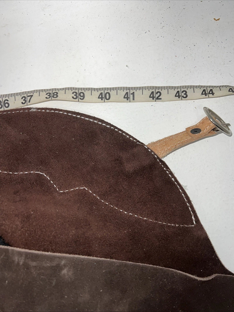 NOS Brown Show Chaps With Fringe Adjustable Waist 44” L-36