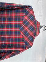 New Men’s ELY Plains Red Blue Plaid Long Sleeve Pearl Snap 16.5 Large Q-74