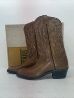 New Men’s Brown Texas Brand Cowboy Boots. M 87 9.5 9 1/2 D. 6-100