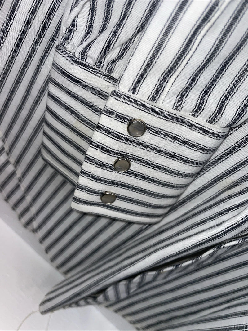 New Men’s Champion Western Striped Long Sleeve Pearl Snap 15.5 X 34 Medium B-94