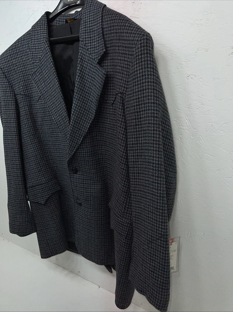 New Men’s Pioneer Wear Blue Plaid Suit Jacket 46 #12504 T-603