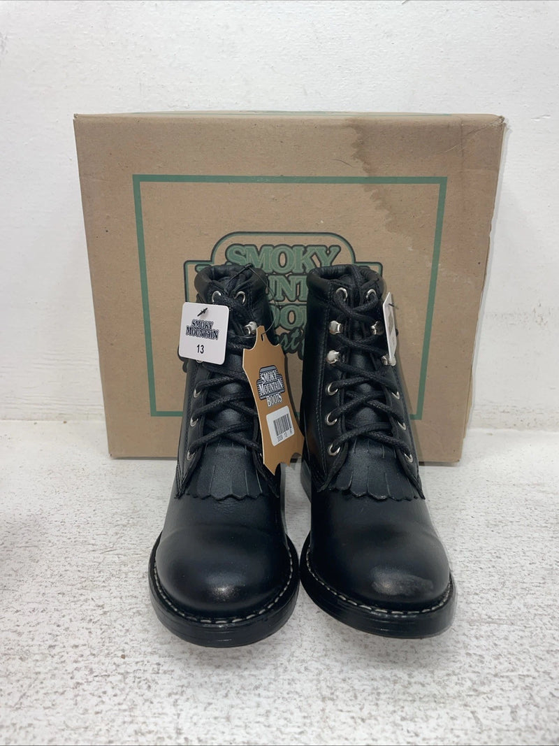 New Kids Black Lace Up Smoky Mountain Cowboy Boots. 3009 C 13 R. 23-63