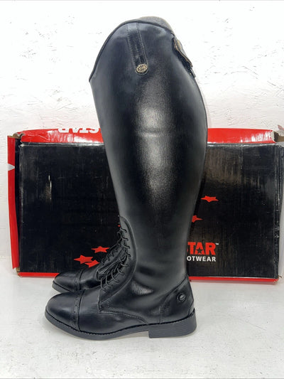 New Women’s Black EQUISTAR English Riding Boots. 467522 9 W. 12-78