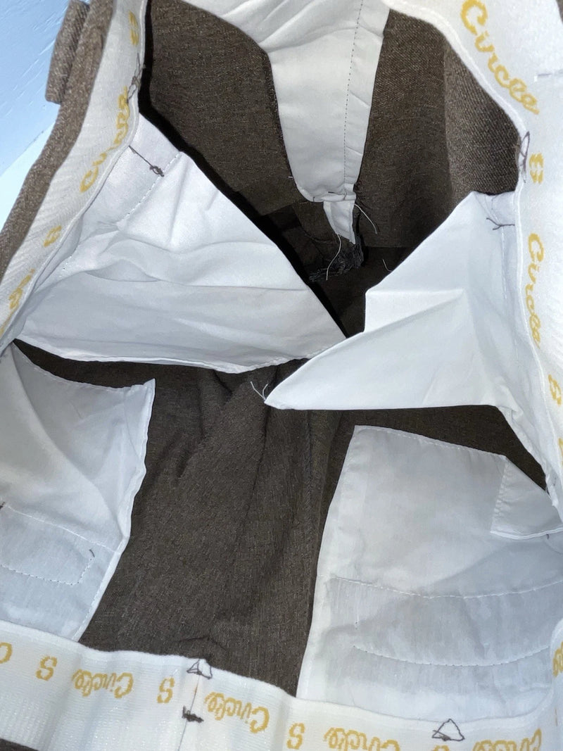 New Vintage Brown Circle S Polyester Pants #CP4776 OO-25