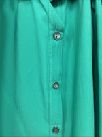 New Women’s H Bar C Green Long Sleeve Button Up Size 38 MM-88
