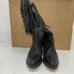 New Women’s Black Fringe Capezio Cowboy Boots. 6 M. 20-68