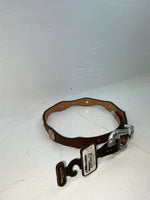 New Brown Genuine Leather Nocona Silver Pendent 26” Belt #3016602 NN-84