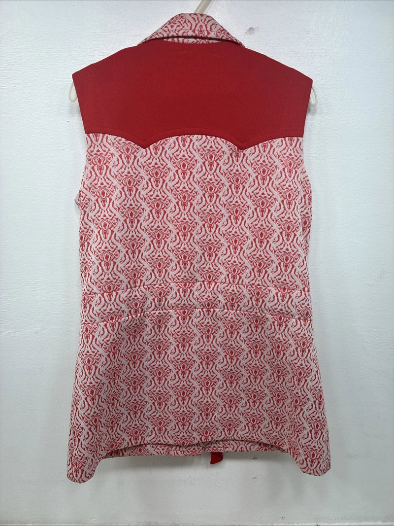 New Women’s Western Heritage Pink Designed Sleeveless Button Up Size 14 YY-128