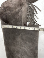 NOS Children’s Gray Show Chaps With Fringe Adjustable Waist 37” N-28