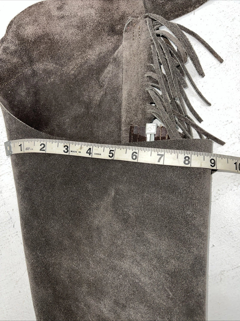 NOS Children’s Gray Show Chaps With Fringe Adjustable Waist 37” N-28