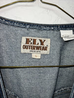 New Mens ELY Cattleman Jean Jacket Tank top Large #241104 QQ-11