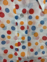New Women’s Tem Tex Polkadot Long Sleeve Pearl Snap Size 40 II-83