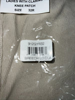 New Women’s Tan ABETTA knee Patch English Breeches. 32 R 912GYR32 C-30
